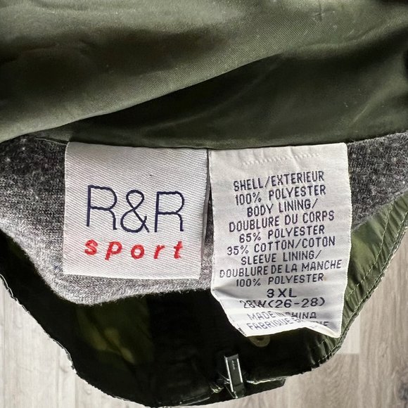 R&R Sport Flowers Brown/Green Women's XXXLarge Light Jacket - Picture 3 of 8